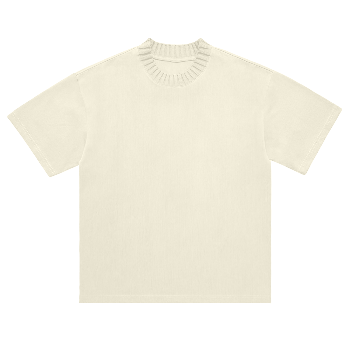 Heavyweight Knitted Round Neck T-Shirt - 305 GSM