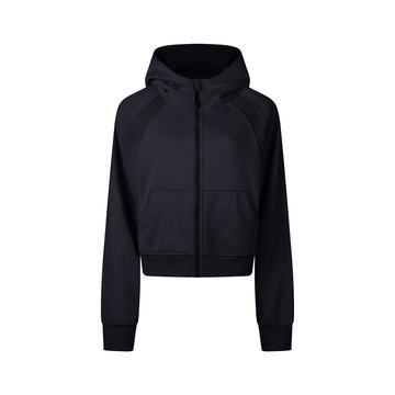 Cropped Zip-Through Hoodie