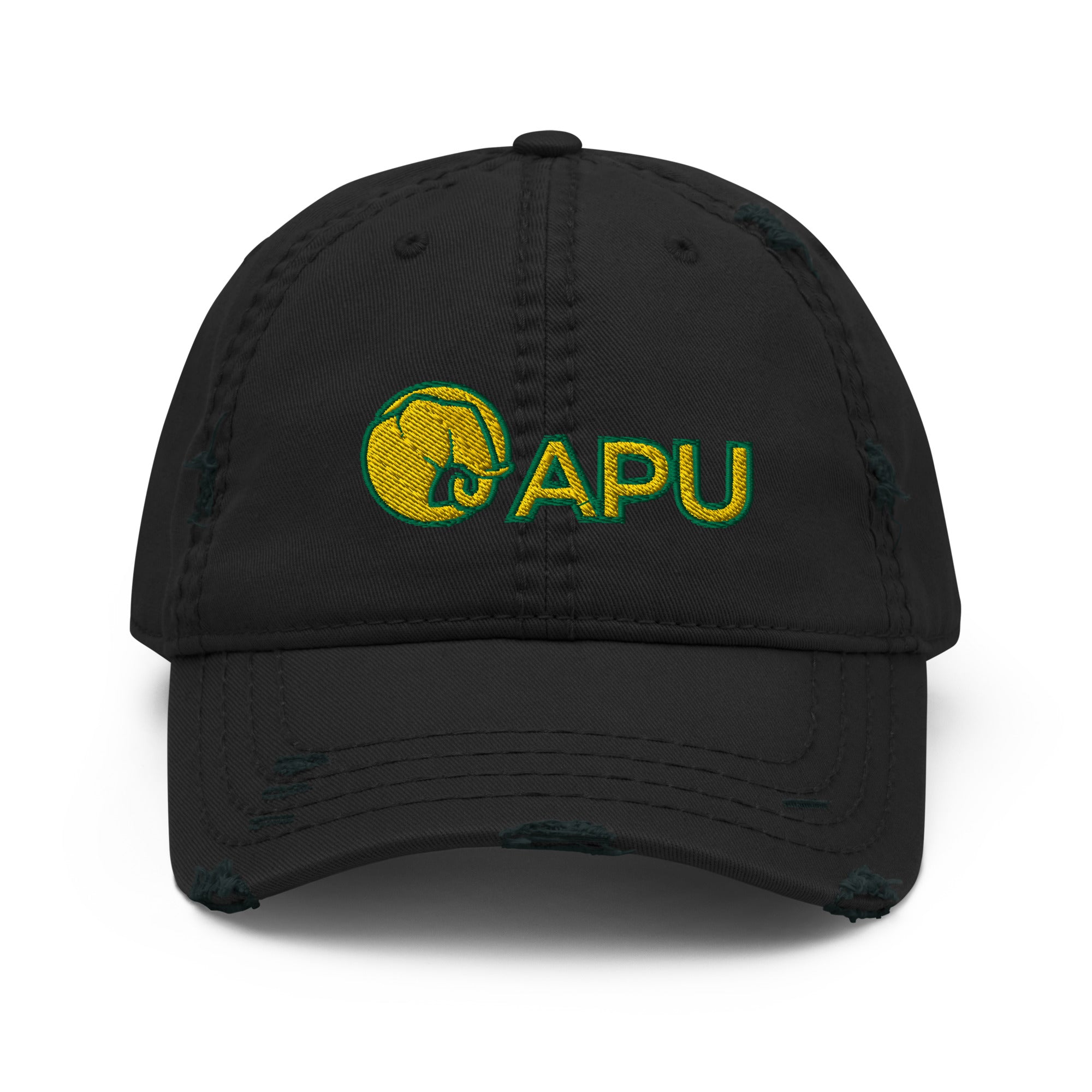 Yellow APU Distressed Dad Hat