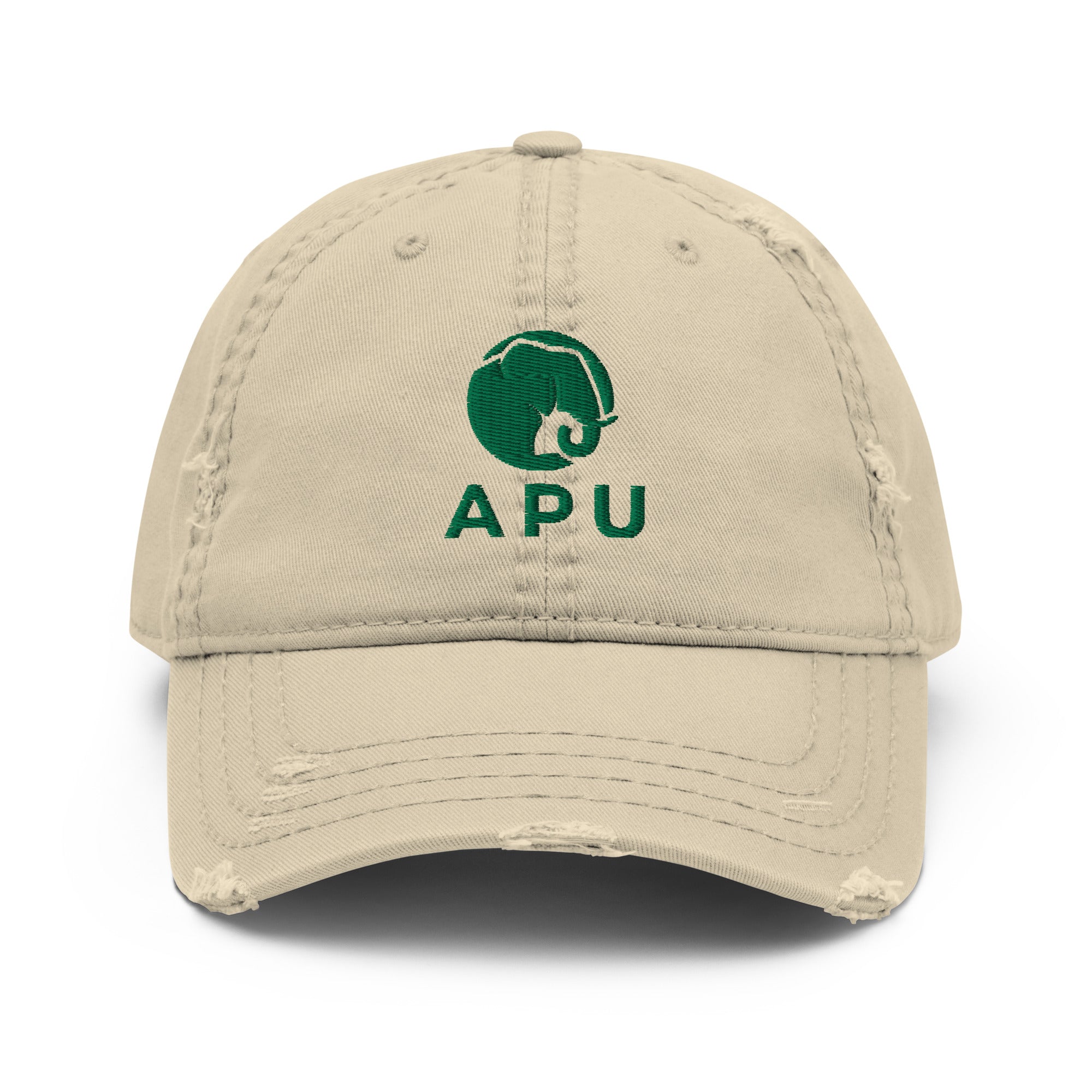 Green APU Distressed Dad Hat