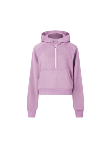 Cropped Half-Zip Hoodie