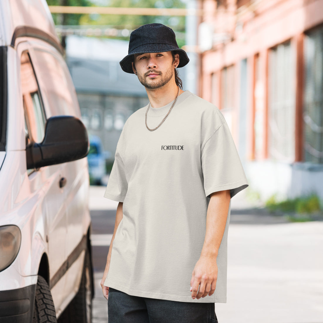 "Strength In The Face of Adversity" Oversized Faded T-Shirt